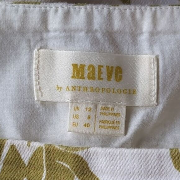 Maeve Summer Denim Cotton Daintree Pencil Skirt W Slit Size M Us 8 - Picture 8 of 12